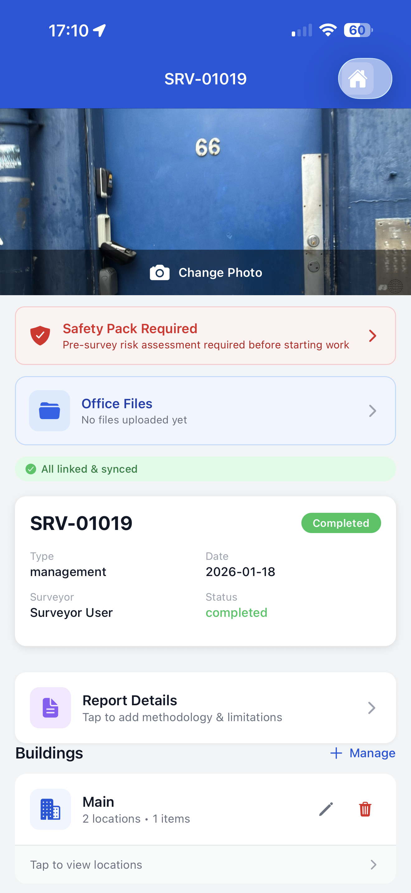 Smart Risk survey detail on iPhone